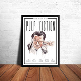 Quadro Filme Pulp Fiction Vicent Vegas Foto Poster Moldurado