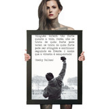 Quadro Filme Rocky Balboa Frase Poster 60x42 A2
