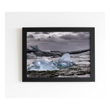 Quadro Geleira Derretida Em Lago Gelado