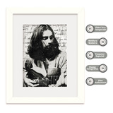 Quadro George Harrison Beatles 56x46cm Vidro