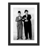 Quadro Gordo Magro Filme Retro Preto Branco Laurel And Hardy