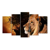 Quadro Grande Mosaico Leão Judá Jesus