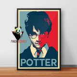 Quadro Harry Potter Hogwarts Arte Poster Com Vidro Nerd Geek