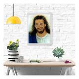 Quadro Jesus Cristo Feliz Sorrindo, Tela Canvas 20x30cm Luxo