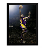 Quadro Kobe Bryant Basquete Lenda Poster Moldurado