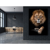 Quadro Leao Sala Decorativo Tela Grande 120x80 Promoção 