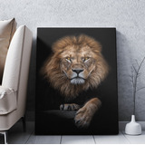 Quadro Leao Sala Decorativo Tela Grande 120x80 Promoção 