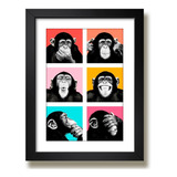 Quadro Macacos Chimps Pop Art Chimpanze