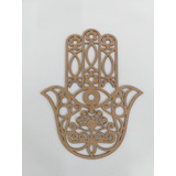Quadro Mandala Mao De Fatima 60cm Em Mdf Cru