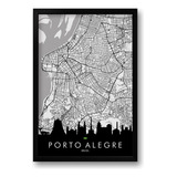 Quadro Mapa Urbano Porto Alegre