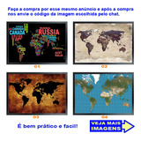 Quadro Mapas Mapa-mundi São Paulo Antigo Com Moldura A3
