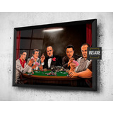 Quadro Mesa Gangsters Mafia Jogando Poker