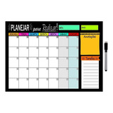 Quadro Metal Organizador Mensal Lousa Planner