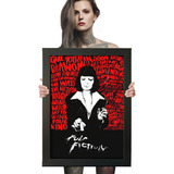 Quadro Mia Wallace Filme Pulp Fiction Arte Moldurado 60x42cm