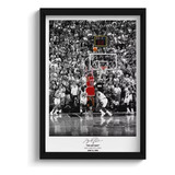 Quadro Michael Jordan Nba Chicago Bulls Moldura E Vidro A4