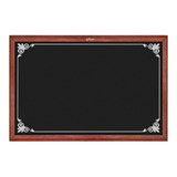 Quadro Negro Moldura Madeira Cor Mogno 70x50 Cm R 2106 Souza