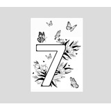 Quadro Número Da Sorte Sete 7 Numerologia Arco-iris Deus