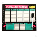 Quadro Organizador Diario Semanal Tarefas 20x26cm + Caneta