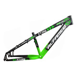 Quadro P/ Bicicleta Aro 26 Alfameq Atake Freeride Aluminio Cor Preto/ Verde Tamanho Del Quadro 13.5