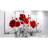 Quadro Papoula Vermelha De Parede Sala Quarto S/ Juros
