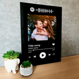 Quadro Personalizado Spotify C/ Foto Música - Branca 30x40cm