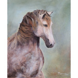 Quadro Pintura A Óleo Pintura De Cavalo Artista Pianura 