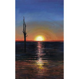 Quadro Pintura A Oleo Sobre Tela Decoracao Arte Pôr Do Sol