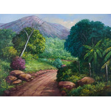 Quadro Pintura Oleo Sobre Tela Arte Paisagens 