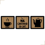 Quadro Placa Decorativo Cantinho De Café