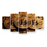 Quadro Placas Bitcoin Mercado Financeiro Digital