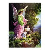 Quadro Plaquinha Decorativa Mdf A4 - Anjo Da Guarda 1