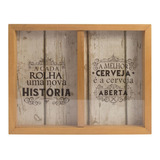 Quadro Porta Rolhas E Tampinhas Decorativo 32x42cm Qd0002