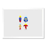 Quadro Poster 4 Super Heróis Minimalistas 2 30x42cm