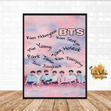 Quadro Poster C/moldura Banda Bts Pop Coreano 02