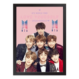 Quadro Poster Da Banda Bts Com Moldura 001