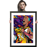 Quadro Poster Nba Kobe Bryant Decoração Basquete 84x60cm A1