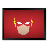 Quadro Poster Super Herói Flash Minimalista 30x42cm