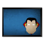 Quadro Poster Super Homem Minimalista 30x42cm
