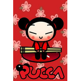 Quadro Pucca Série Animação Placa Anime Japones Manga Boneca