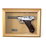 Quadro Replica Arma Pistola 2 Segunda Guerra Mundial Luger