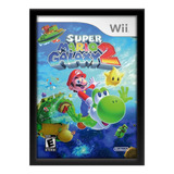 Quadro Retrogame Capa Super Mario Galaxy