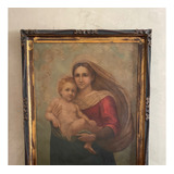 Quadro Sacra Sec Xix Óleo Ost Imagem Rara Pintura