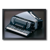 Quadro Sanfona Acordeon Com Moldura A1 84 X 60 Cm A