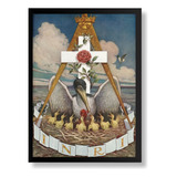 Quadro Simbolos Maçonicos Pelicano Inri G.a.d.u