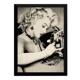Quadro Tatuadora Marilyn Monroe Decorativo Estúdio Tattoo