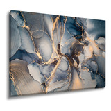 Quadro Tela Canvas Decorativo Grande Marmore Azul 120x80 Cor Impressão Em Alta Resolução Cor Da Armação Tecido Canvas Bordas Infinitas