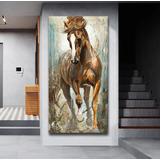 Quadro Tela Decorativo Pintura Cavalo Abstrato