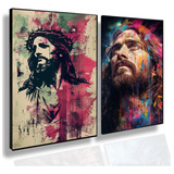 Quadro Tela Grande Jesus Leão De Judá Cruz Para Sala Quarto