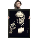 Quadro The Godfather O Poderoso Chefão Arte Poster 84x60 A1