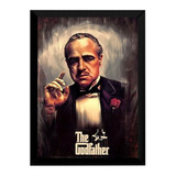 Quadro The Godfather O Poderoso Chefão Arte Poster Moldurado